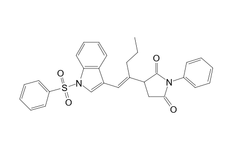 N-Phenyl-1'-propyl-2-(1-(phenylsulfonyl)-1H-indol-3-yl)ethenyl]-succinimide