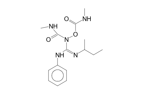 2-Methyl-1-[N'-(2-methylpropyl)-N-phenylamidino]ureido N-methylcarbamate