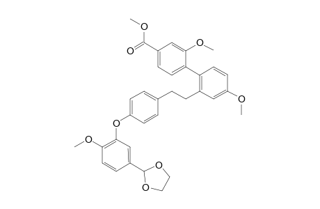 Methyl {4-[2'-[4"-{5"'-(1,3-dioxolan-2-yl)-2'''-methoxyphenoxy]phenetyl}-4'-methoxyphenyl}]-3-methoxybenzoate