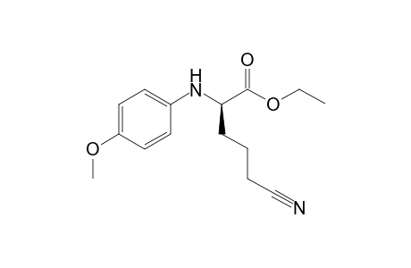 ethyl (2R)-5-cyano-2-(4-methoxyanilino)pentanoate