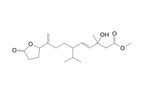 Methyl (4E)-3-hydroxy-6-isoprpyl-3-methyl-9-( 5'-oxotetrahydrofuran-2'-yl)-4,9-decadienoate