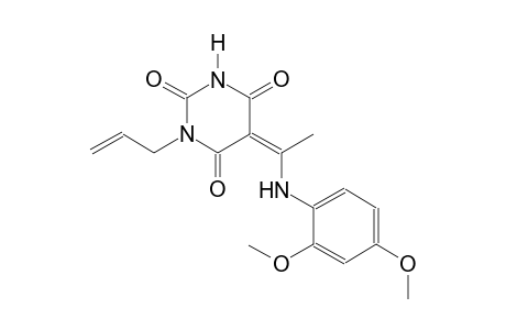 (5Z)-1-allyl-5-[1-(2,4-dimethoxyanilino)ethylidene]-2,4,6(1H,3H,5H)-pyrimidinetrione