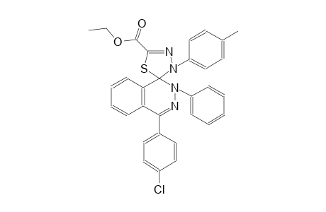 ethyl 4-(4-chlorophenyl)-2-phenyl-3'-(p-tolyl)-2H,3'H-spiro[phthalazine-1,2'-[1,3,4]thiadiazole]-5'-carboxylate