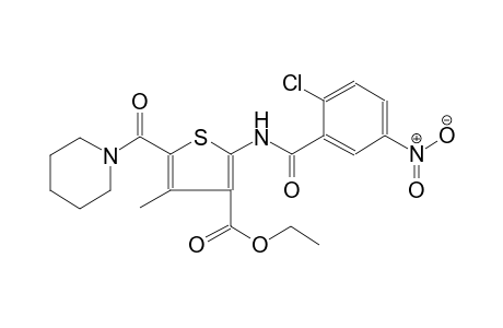 2-[[(2-chloro-5-nitrophenyl)-oxomethyl]amino]-4-methyl-5-[oxo(1-piperidinyl)methyl]-3-thiophenecarboxylic acid ethyl ester