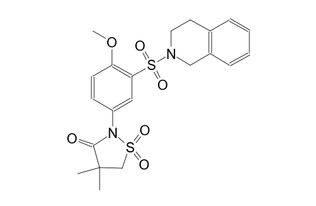 3-isothiazolidinone, 2-[3-[(3,4-dihydro-2(1H)-isoquinolinyl)sulfonyl]-4-methoxyphenyl]-4,4-dimethyl-, 1,1-dioxide
