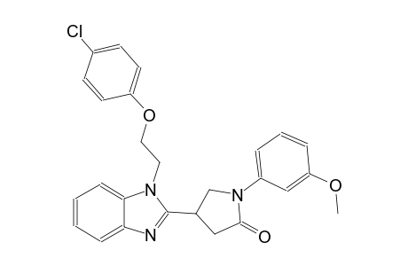 4-{1-[2-(4-chlorophenoxy)ethyl]-1H-benzimidazol-2-yl}-1-(3-methoxyphenyl)-2-pyrrolidinone