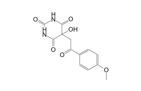 2,4,6(1H,3H,5H)-pyrimidinetrione, 5-hydroxy-5-[2-(4-methoxyphenyl)-2-oxoethyl]-