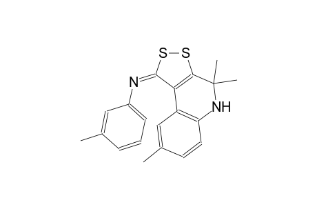 N-(3-methylphenyl)-N-[(1E)-4,4,8-trimethyl-4,5-dihydro-1H-[1,2]dithiolo[3,4-c]quinolin-1-ylidene]amine