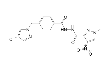 N'-{4-[(4-chloro-1H-pyrazol-1-yl)methyl]benzoyl}-1-methyl-4-nitro-1H-pyrazole-3-carbohydrazide