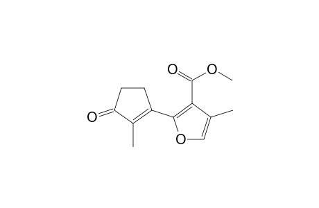 3-Furancarboxylic acid, 4-methyl-2-(2-methyl-3-oxo-1-cyclopenten-1-yl)-, methyl ester