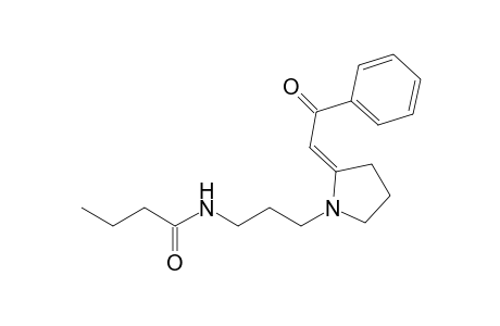 (E)-2-Benzoylmethylene-1-(3-butanoylaminopropyl)pyrrolidine