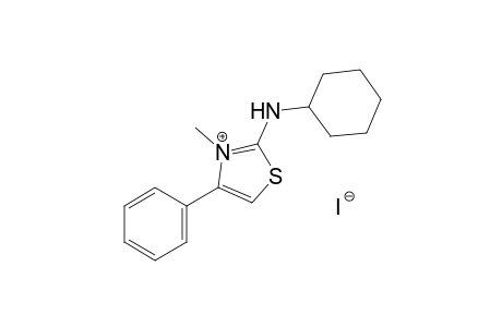 2-(cyclohexylamino)-3-methyl-4-phenylthiazolium iodide