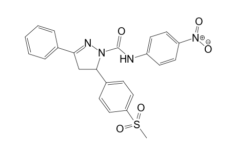 5-(4-(methylsulfonyl)phenyl)-N-(4-nitrophenyl)-3-phenyl-4,5-dihydro-1H-pyrazole-1-carboxamide