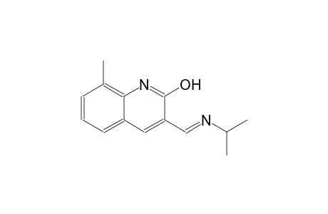 8-methyl-3-((E)-{[(E)-1-methylethyl]imino}methyl)-2-quinolinol