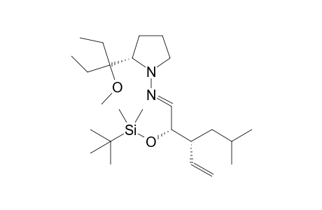 (2S,2'S,3'R)-1-(2'-tert-Butyldimethylsilyloxy-3'-isobutyl-1'-pent-4'-enylideneamino)-2-(1-ethyl-1-methoxypropyl)pyrrolidin