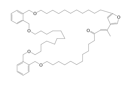 19-Methyl-3,16,33,38,50-pentaoxatetradibenzo[35,36:52,1]bicyclo[50.2.1]dopentacontan-19-en-21-one
