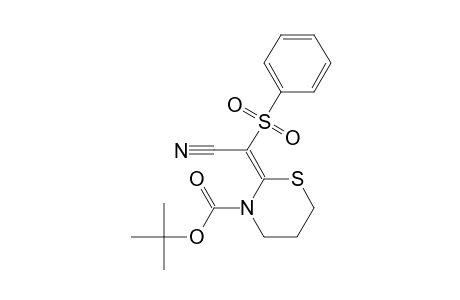 (2Z)-2-[benzenesulfonyl(cyano)methylidene]-1,3-thiazinane-3-carboxylic acid tert-butyl ester