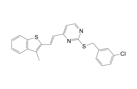 2-[(3-chlorobenzyl)thio]-4-[(E)-2-(3-methylbenzothiophen-2-yl)vinyl]pyrimidine