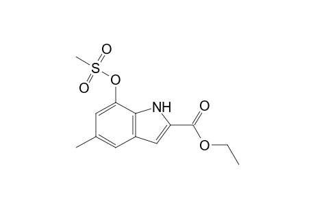 5-methyl-7-methylsulfonyloxy-1H-indole-2-carboxylic acid ethyl ester