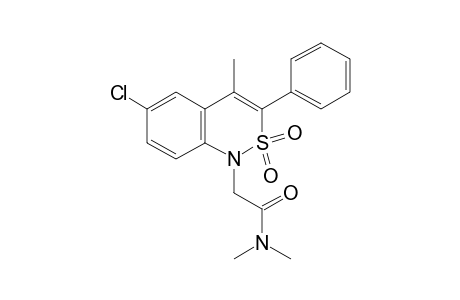 6-CHLORO-3-PHENYL-N,N,4-TRIMETHYL-1H-2,1-BENZOTHIAZINE-1-ACETAMIDE, 2,2-DIOXIDE