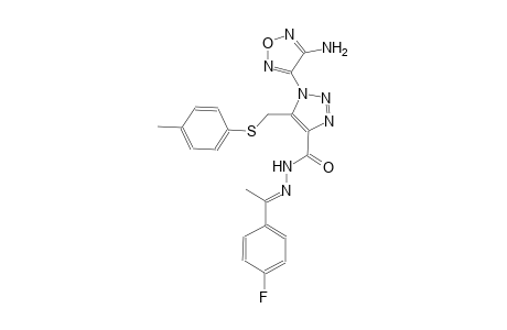 1-(4-amino-1,2,5-oxadiazol-3-yl)-N'-[(E)-1-(4-fluorophenyl)ethylidene]-5-{[(4-methylphenyl)sulfanyl]methyl}-1H-1,2,3-triazole-4-carbohydrazide