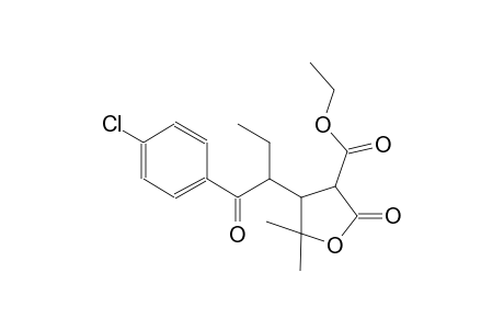 ethyl 4-[1-(4-chlorobenzoyl)propyl]-5,5-dimethyl-2-oxotetrahydro-3-furancarboxylate