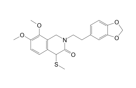 7,8-Dimethoxy-2-(3,4-methylenedioxyphenethyl)-4-(methylthio)-1,2,3,4-tetrahydroisoquinolin-3-one