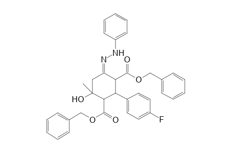 1,3-Cyclohexanedicarboxylic acid, 2-(4-fluorophenyl)-4-hydroxy-4-methyl-6-[2-phenylhydrazono]-, bis(phenylmethyl) ester