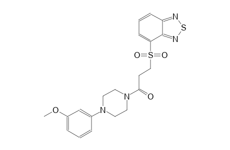 2,1,3-benzothiadiazole, 4-[[3-[4-(3-methoxyphenyl)-1-piperazinyl]-3-oxopropyl]sulfonyl]-