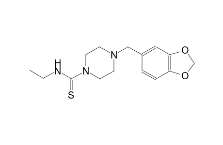 4-(1,3-benzodioxol-5-ylmethyl)-N-ethyl-1-piperazinecarbothioamide