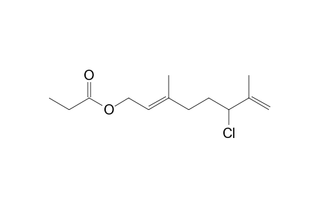 (2E)-6-Chloro-3,7-dimethylocta-2,7-dien-1-yl propanoate