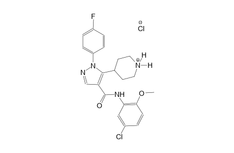 piperidinium, 4-[4-[[(5-chloro-2-methoxyphenyl)amino]carbonyl]-1-(4-fluorophenyl)-1H-pyrazol-5-yl]-, chloride