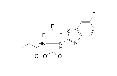 3,3,3-Trifluoro-2-(6-fluoro-benzothiazol-2-ylamino)-2-propionylamino-propionic acid methyl ester
