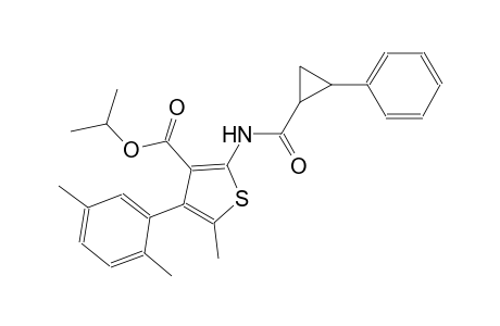 isopropyl 4-(2,5-dimethylphenyl)-5-methyl-2-{[(2-phenylcyclopropyl)carbonyl]amino}-3-thiophenecarboxylate