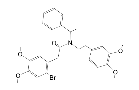 N-[2-(3,4-Dimethoxyphenylethyl)]-N-(1-phenylethyl)-2-(2-bromo-4,5-dimethoxyphenyl)acetamide