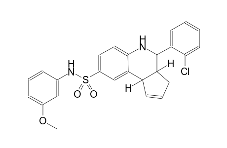 3H-cyclopenta[c]quinoline-8-sulfonamide, 4-(2-chlorophenyl)-3a,4,5,9b-tetrahydro-N-(3-methoxyphenyl)-, (3aR,4S,9bS)-