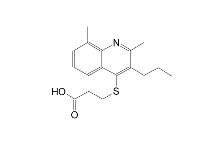 propanoic acid, 3-[(2,8-dimethyl-3-propyl-4-quinolinyl)thio]-