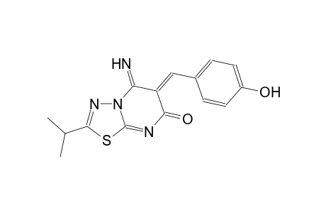 7H-[1,3,4]thiadiazolo[3,2-a]pyrimidin-7-one, 5,6-dihydro-6-[(4-hydroxyphenyl)methylene]-5-imino-2-(1-methylethyl)-, (6Z)-