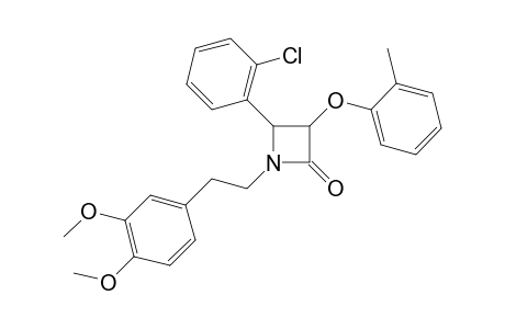 4-(2-Chlorophenyl)-1-homoveratryl-3-(2-methylphenoxy)azetidin-2-one