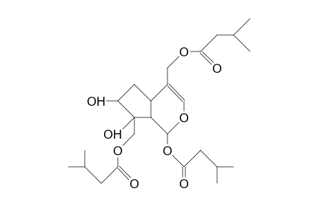2-Isovaleroyloxy-5,9-diisovaleroyl-oxymethylen-8,9-dihydroxy-3-oxa-bicyclo(4.3.0)nonene-4