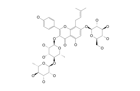 BAOHUOSIDE-V;DESMETHYLANHYDROICARITIN-3-O-[ALPHA-L-RHAMNOPYRANOSYL-(1->4)-ALPHA-L-RHAMNOPYRANOSYL]-7-O-BETA-D-GLUCOPYRANOSIDE