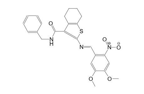 benzo[b]thiophene-3-carboxamide, 2-[[(E)-(4,5-dimethoxy-2-nitrophenyl)methylidene]amino]-4,5,6,7-tetrahydro-N-(phenylmethyl)-