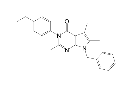 7-(benzyl)-3-(4-ethylphenyl)-2,5,6-trimethyl-pyrrolo[3,2-e]pyrimidin-4-one
