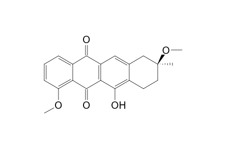 4,9-Dimethoxy-9-methyl-6-oxidanyl-8,10-dihydro-7H-tetracene-5,12-dione