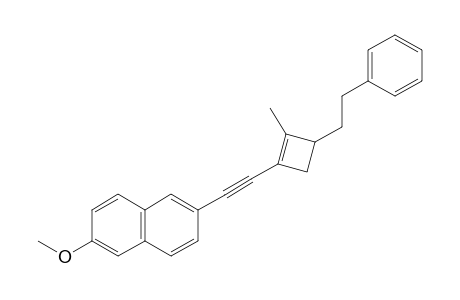 2-Methoxy-6-((2-methyl-3-phenethylcyclobut-1-en-1-yl)ethynyl)naphthalene