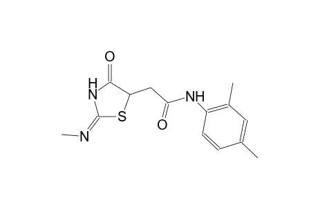 N-(2,4-dimethylphenyl)-2-{(2E)-2-[(E)-methylimino]-4-oxo-1,3-thiazolidin-5-yl}acetamide