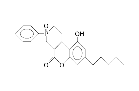 1,2,3,4-Tetrahydro-10-hydroxy-8-pentyl-3-phenyl-5H-phosphorino(3,4-C)(1)benzopyran-5-one 3-oxide