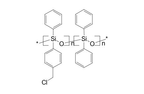 Poly(phenyl-p-chloromethylphenylsiloxy-co-diphenylsiloxane)