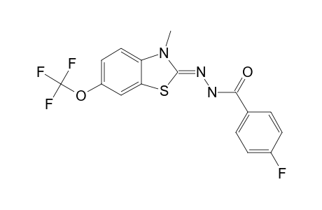 4-FLUOROBENZOIC_ACID_(6-TRIFLUOROMETHOXY-3-METHYL-3-H-BENZOTHIAZOL-2-YLIDENE)-HYDRAZIDE