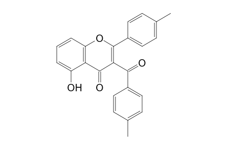 2-(4-Methylphenyl)-3-(4-methylphenyl)carbonyl-5-oxidanyl-chromen-4-one